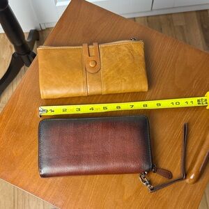 NWOT set of 2 leather wallets